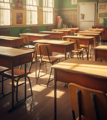 View of school classroom _ AI-generated image